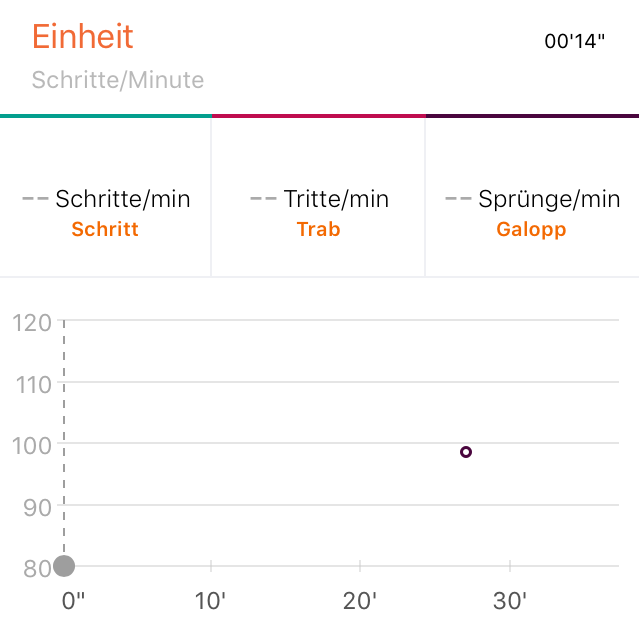 Beispiel einer zu kurzen Galoppphase Beispiel einer zu kurzen Galoppphase