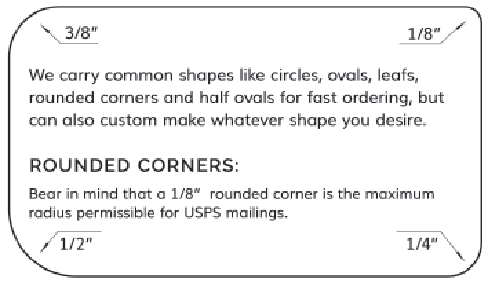 What Is The Difference Between 3 8 1 4 And 1 8 Rounded Corners 4over4 Com Help Center