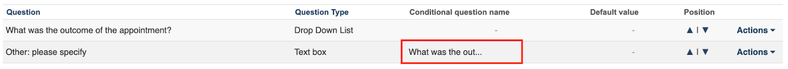 JRNI conditional question creation