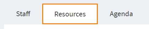 Resources tab