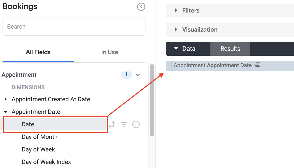 Adding dimensions and measures to a report