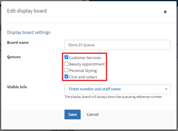 Selecting multiple queues