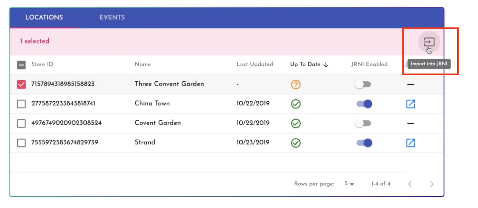 Manually importing location data