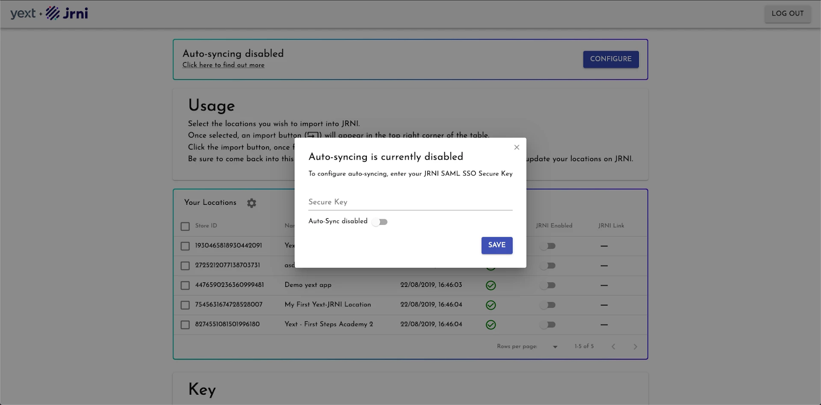 Configure auto-sync settings