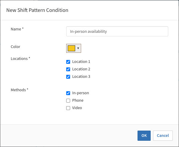 Creating a new condition for multi location staff