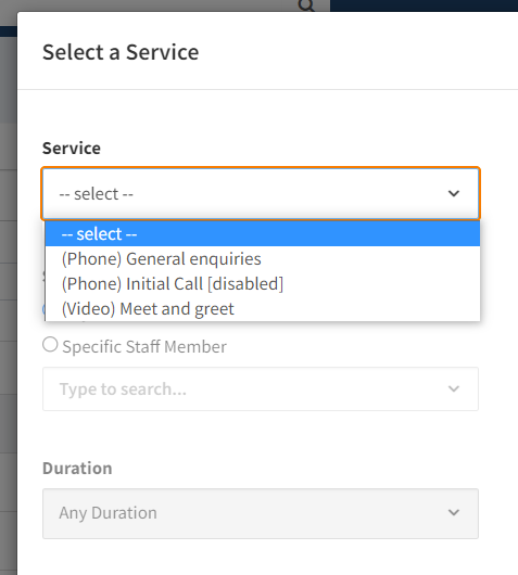 Disabled service in list