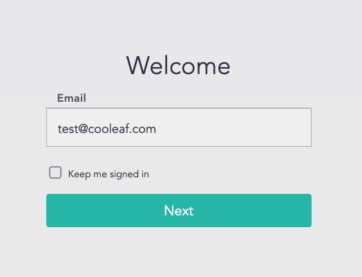 Cooleaf webapp login 