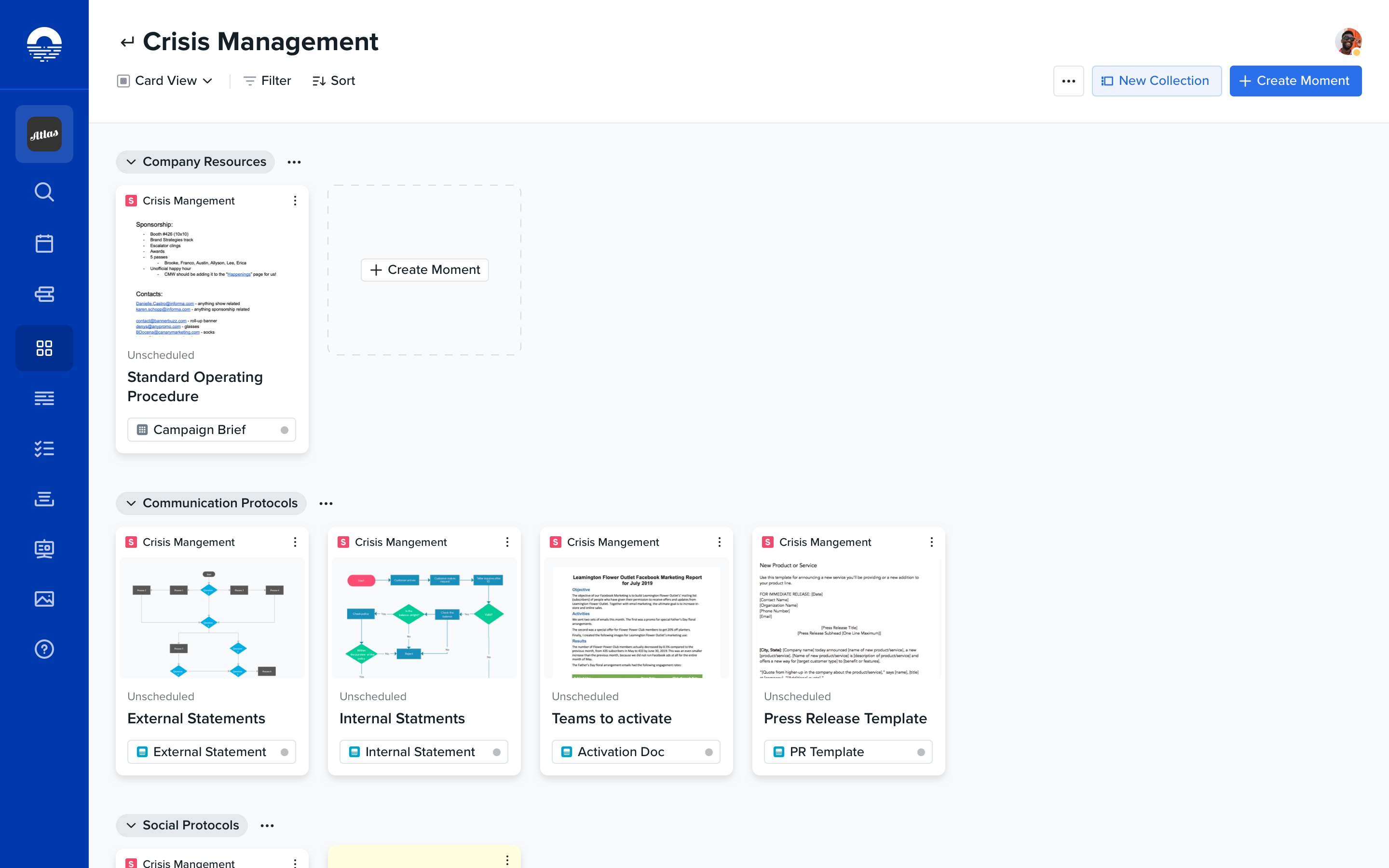 Crisis Management in Opal Boards