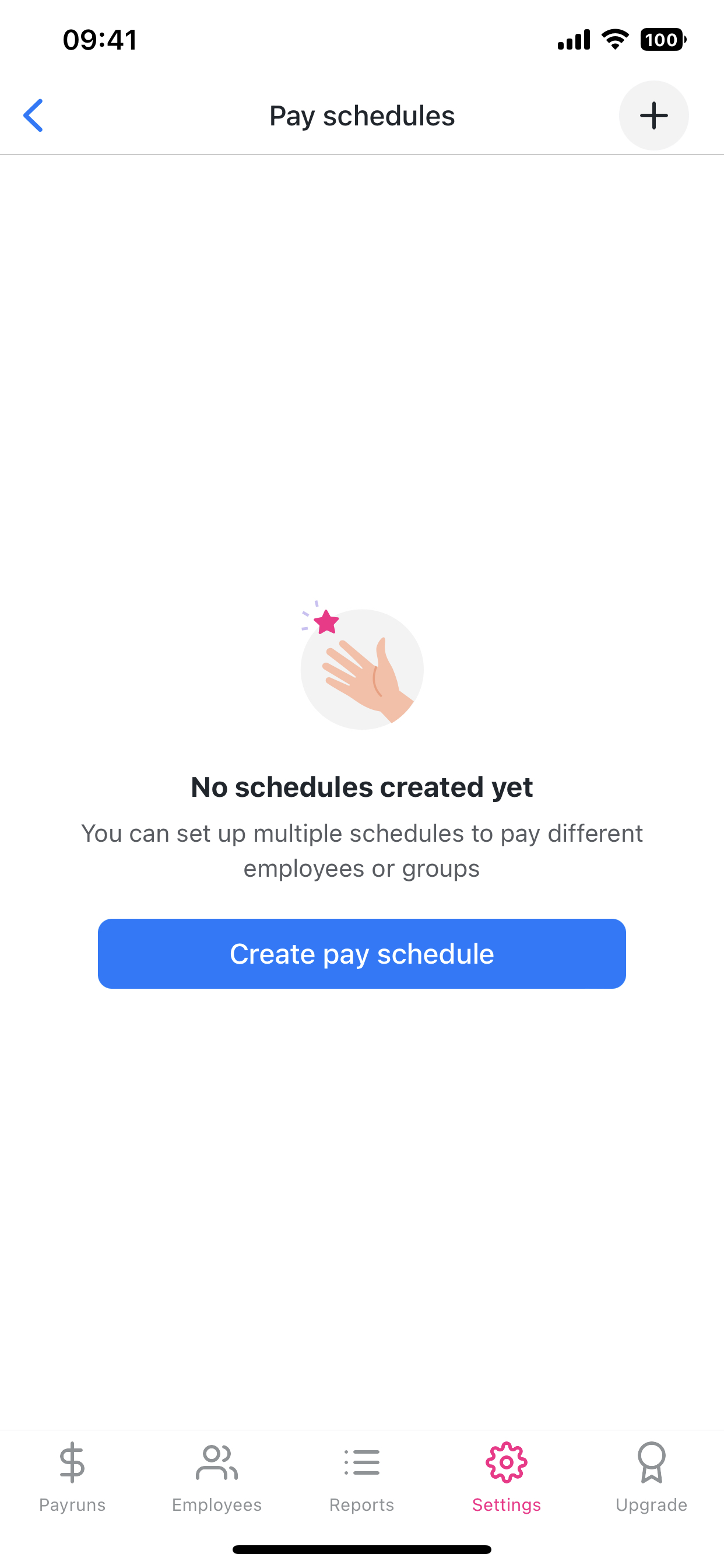 Pay schedule - empty 