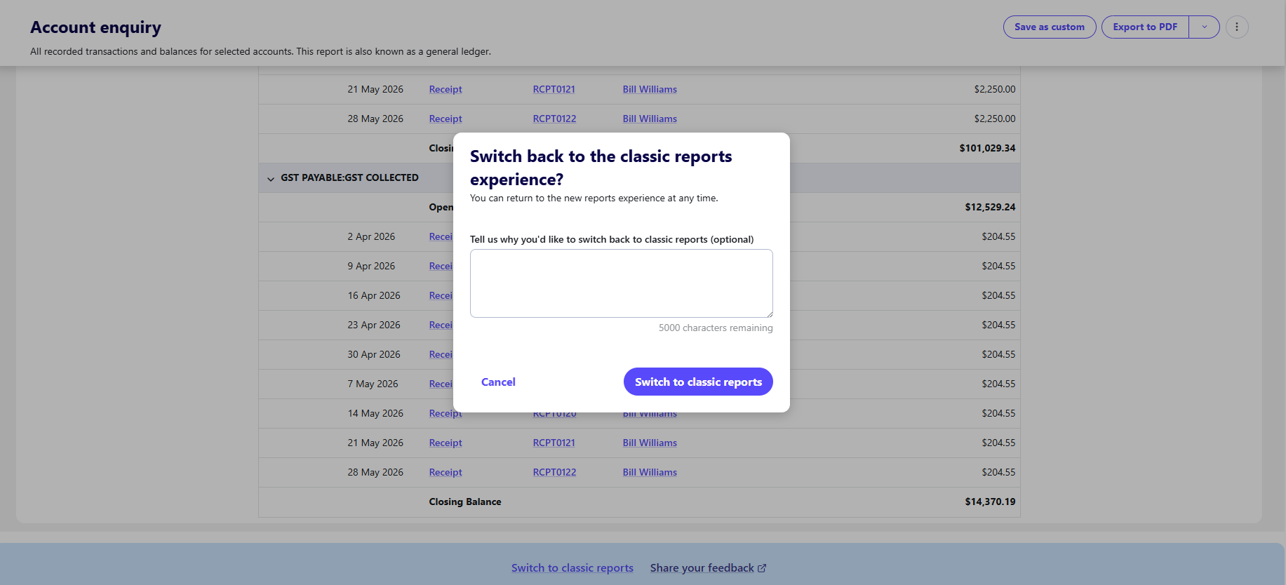 Free text prompt