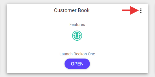 Image of the book menu from the dashboard