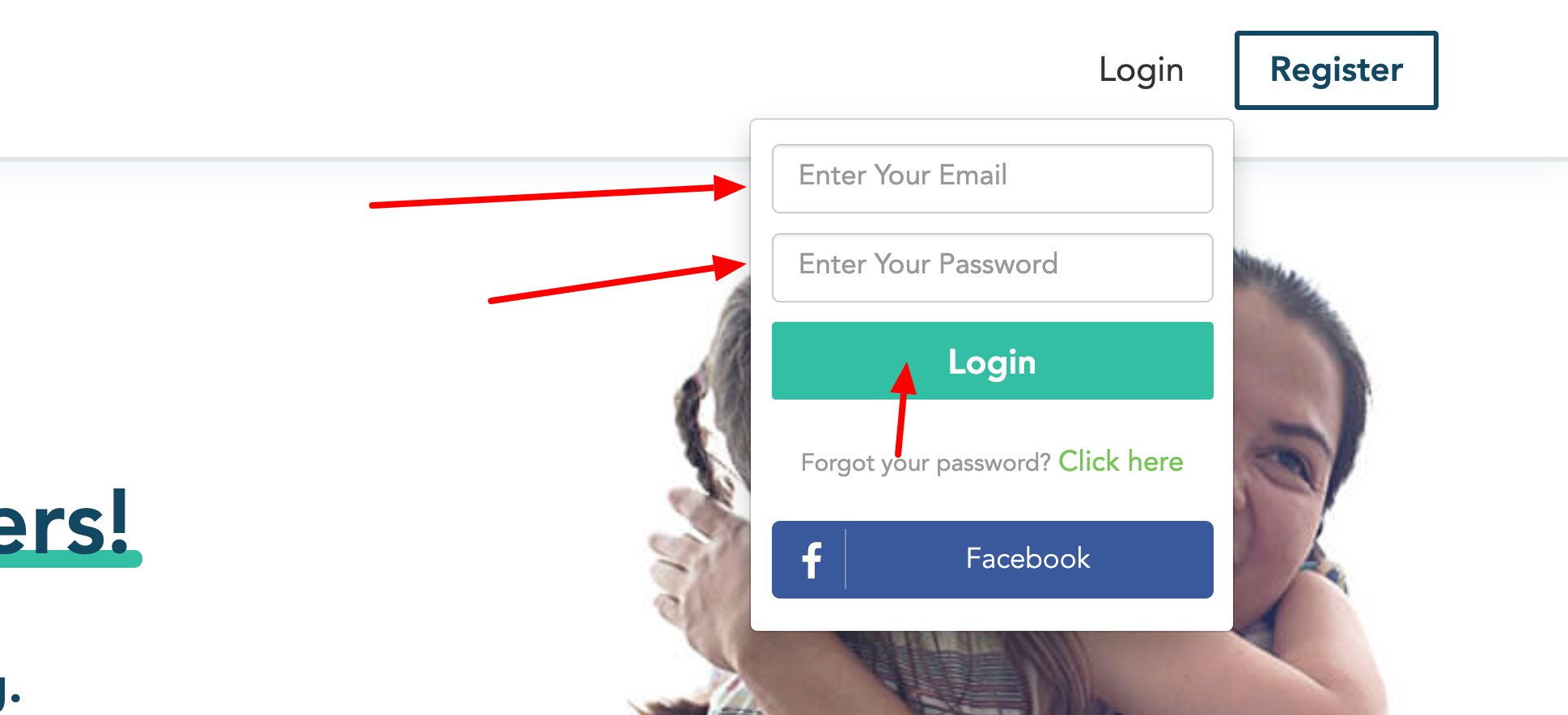 click login using your username and passsword