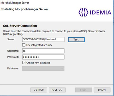 Installing the Morpho Manager Server Software for use with PremiSys ...