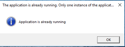 another instance of this application is already running