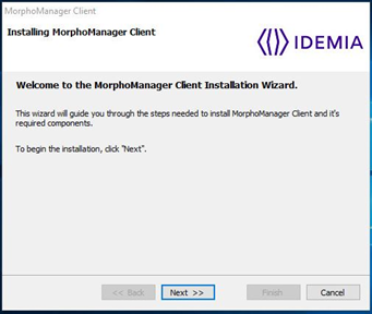 Installing Morpho Manager Client Software for use with PremiSys ...