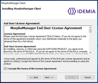 Installing Morpho Manager Client Software for use with PremiSys ...