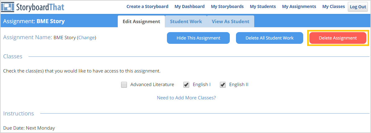 What happens when you delete an assignment on google classroom image