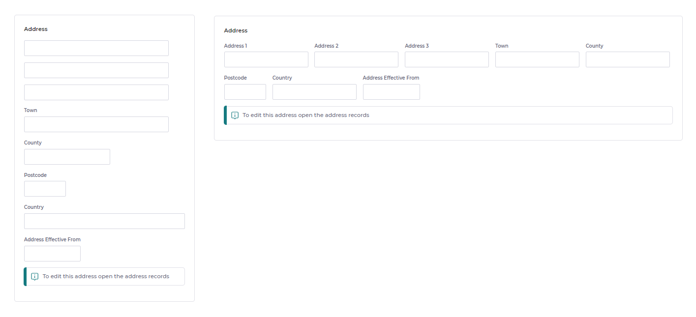 An example of an intuitive address block (left) and not intuitive one (right)