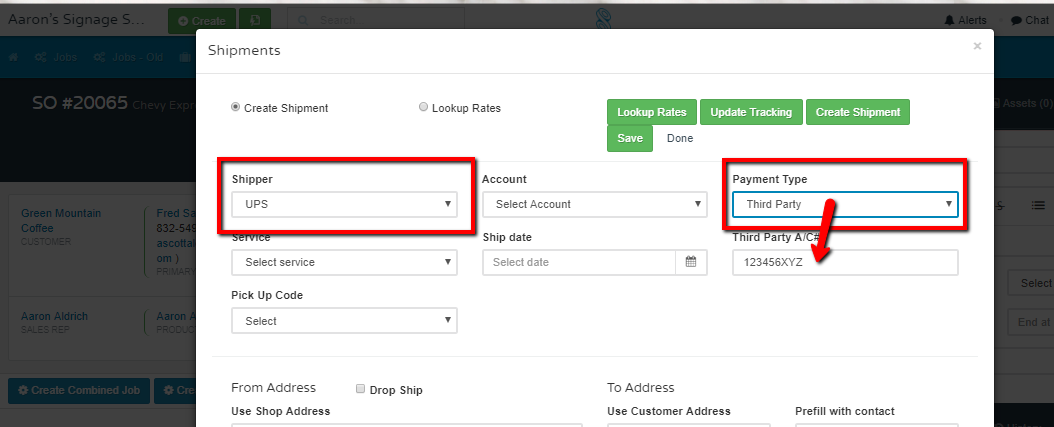 How to add Third party Shipping account to a Customer ? shopVOX Help