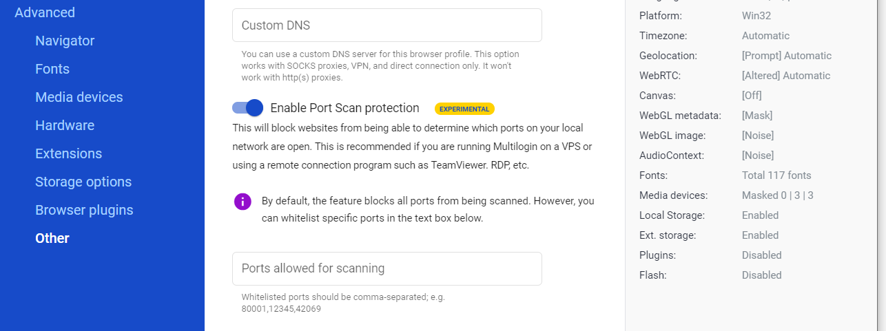 how to whitelist a website on port 80 and 443