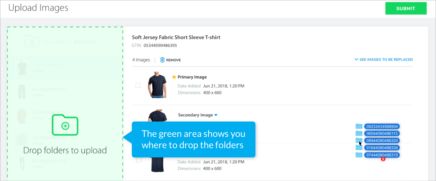 HelpDocs Drag and Drop Zones for Managing Imagery