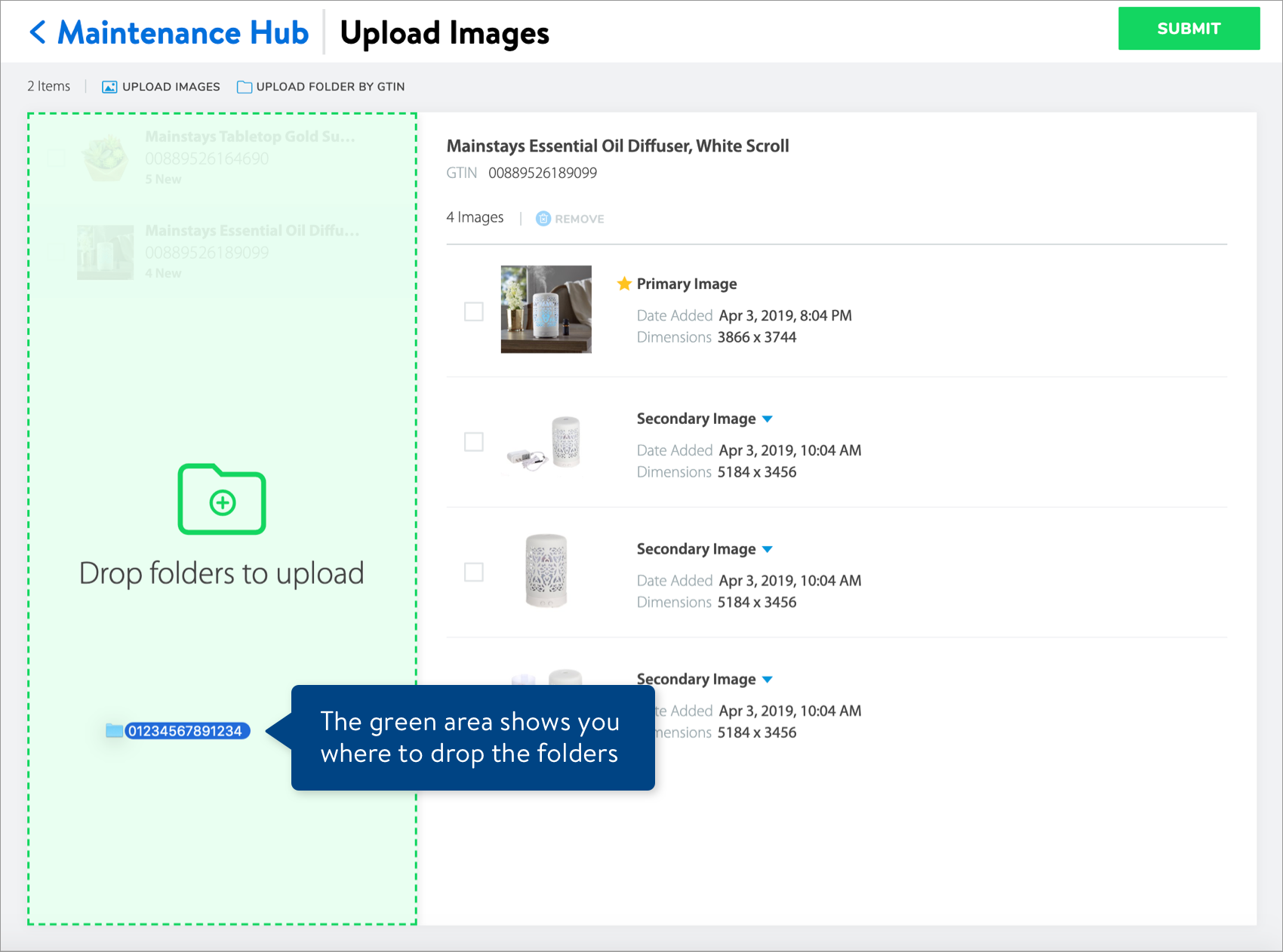 HelpDocs Drag and Drop Zones for Managing Imagery
