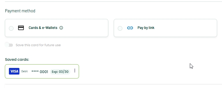payment methods