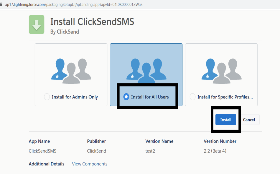 Salesforce - Send SMS Globally via ClickSend - ClickSend Help Docs