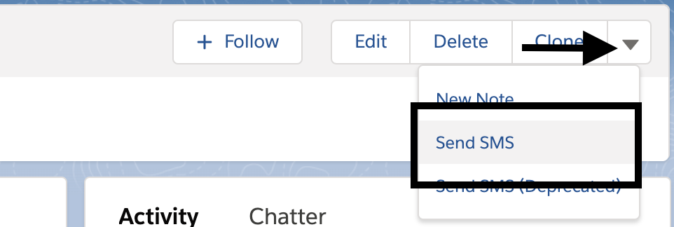 send sms from salesforce