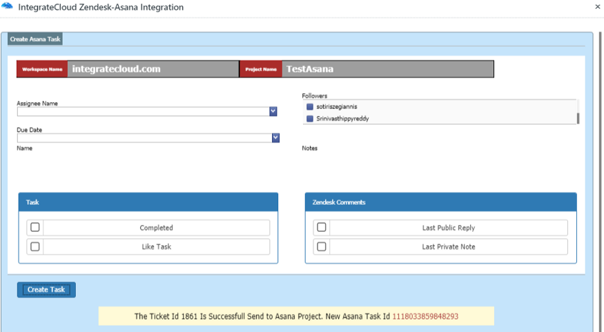 Zendesk Asana Connector