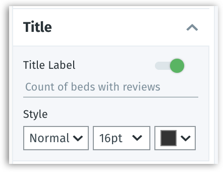 Formatting the title in charts