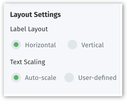 Applying layout setting for the text in KPI target charts