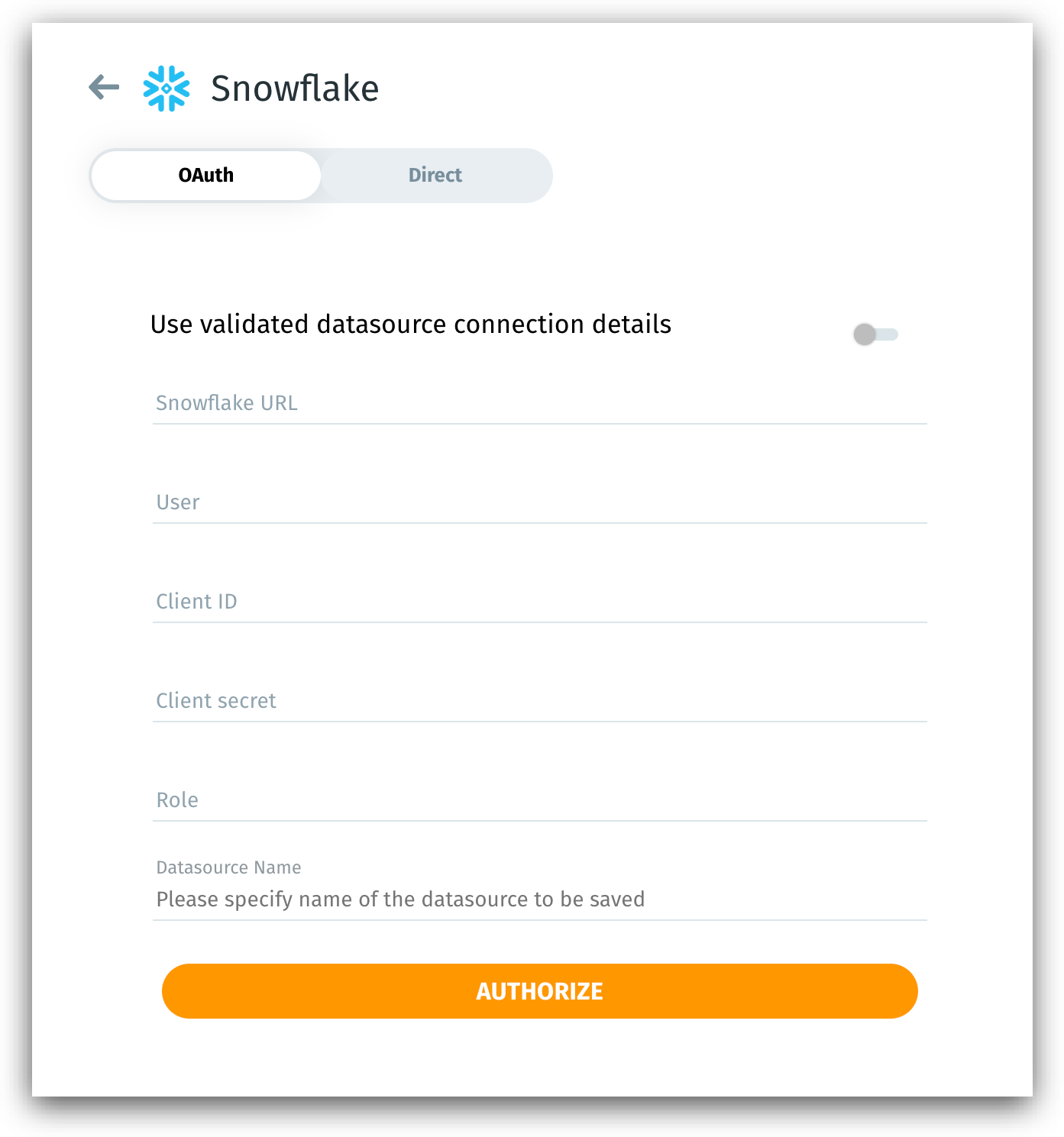 OAuth-based authentication for Snowflake