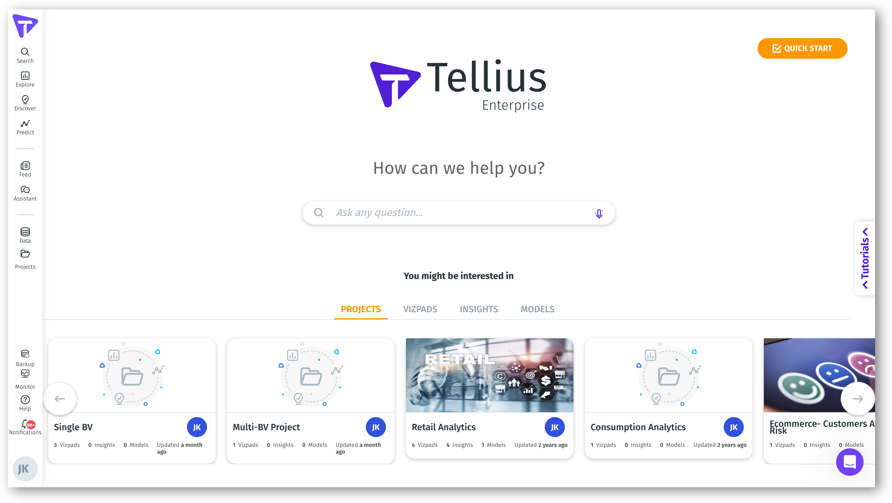 Tellius home page