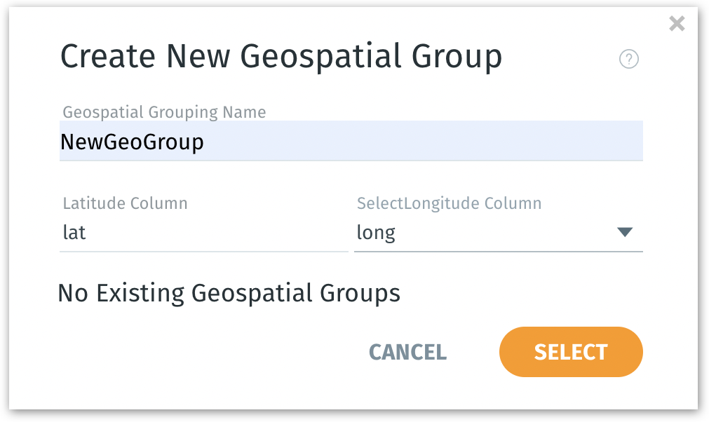 Creation of new geospatial group