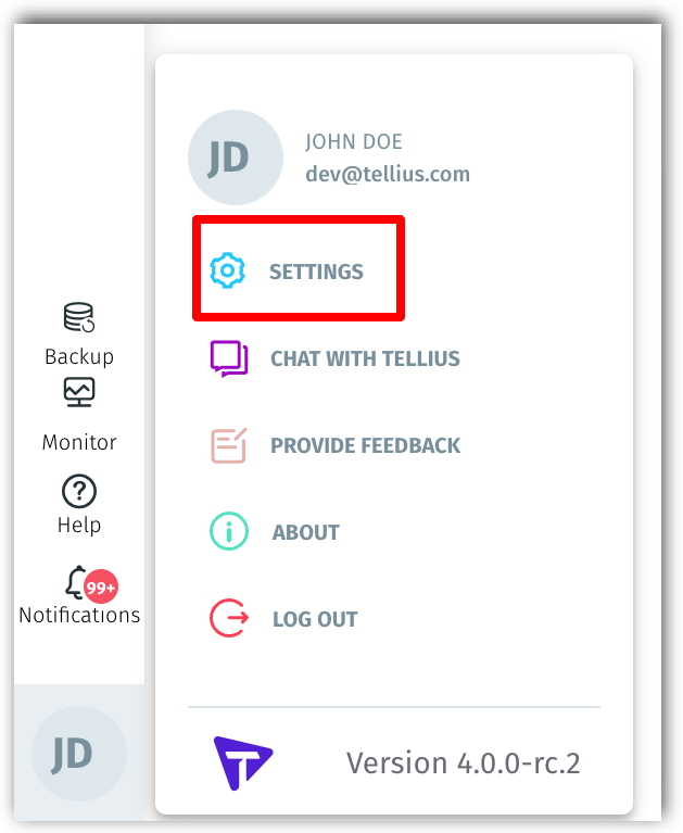 Navigating to user group from Settings