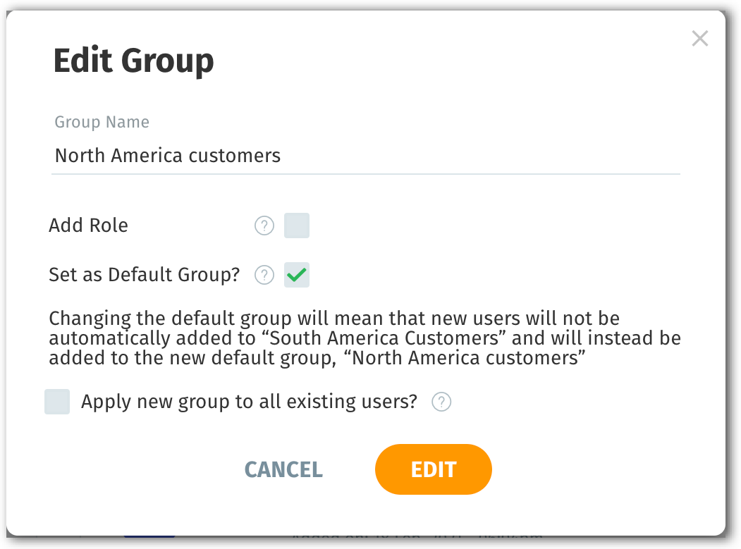 Set default user group from Edit Group