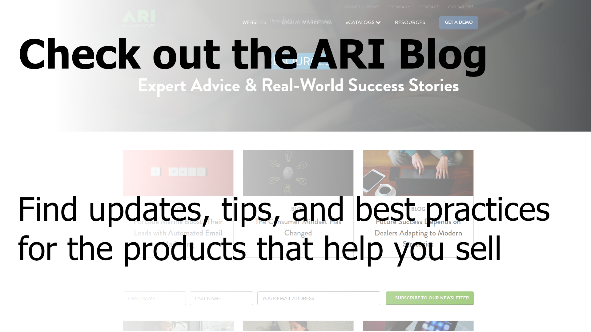 Learn best practices, tips and news on the ARI blog.