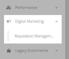 digital marketing menu