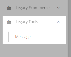 legacy tools menu links