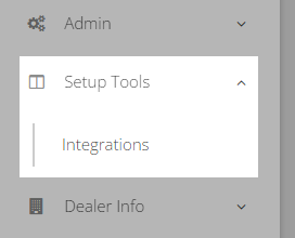 setup tools menu