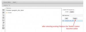 filestore delete button