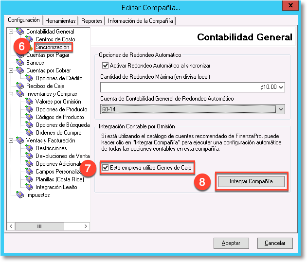 Integración Contable Del Catálogo De Cuentas Recomendado Finanzapro 6730