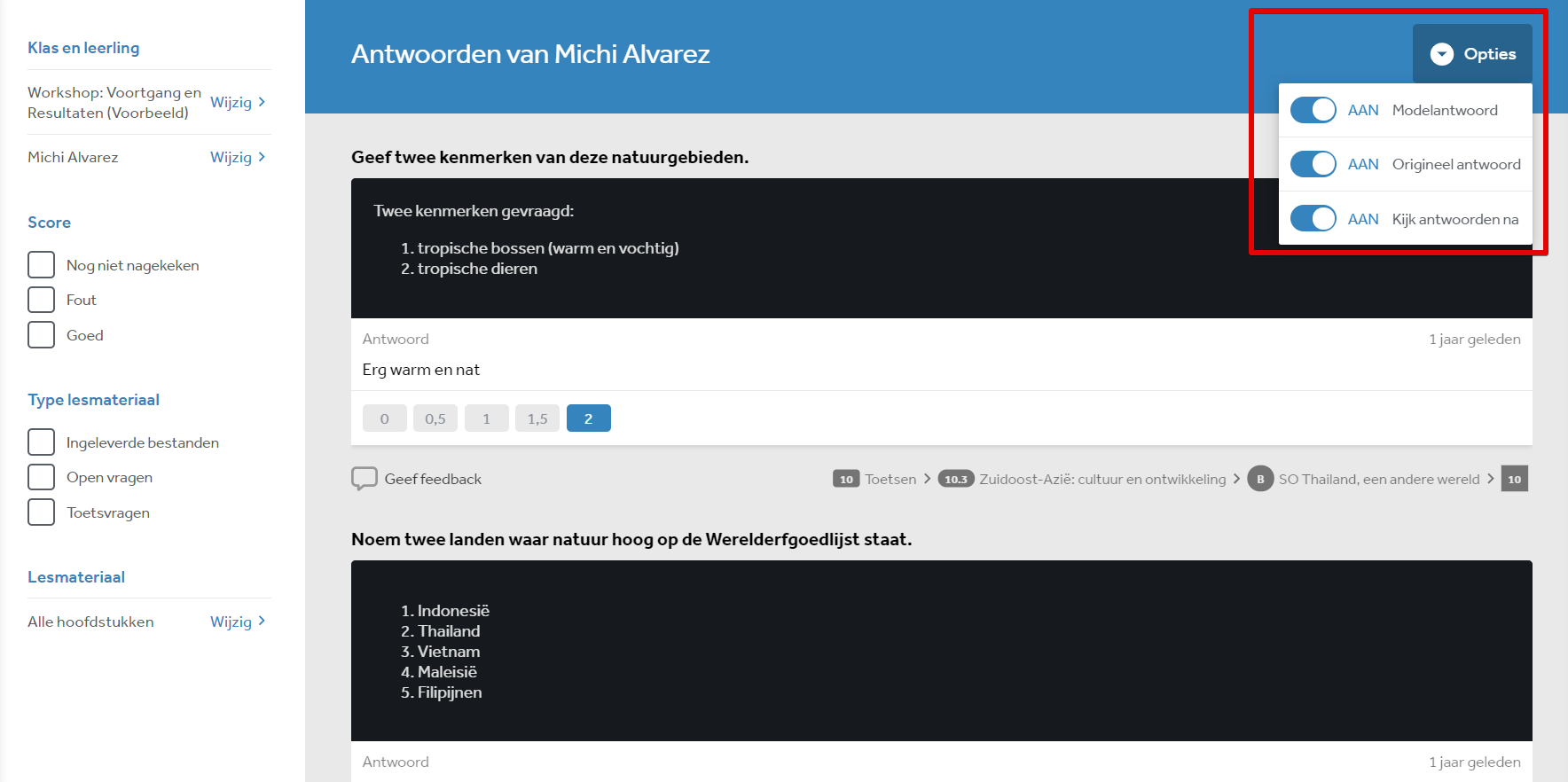 Recente Antwoorden Nakijken Learnbeat Support Recente Antwoorden Nakijken Learnbeat Support