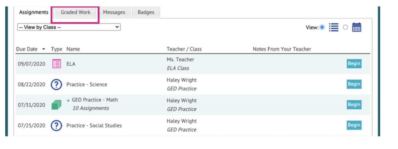 How do I view my graded work? - Preparing Students for What's Next