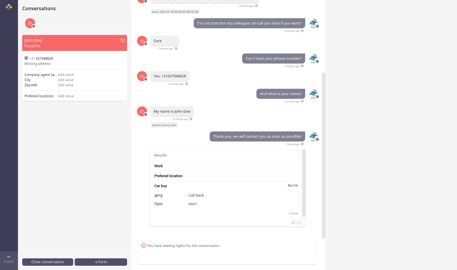 ChatShipper Guest view -