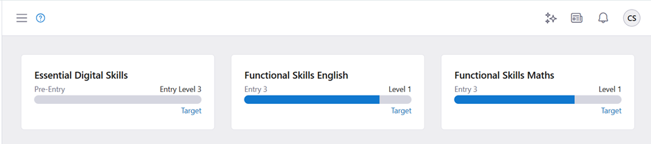 Image showing progress on courses