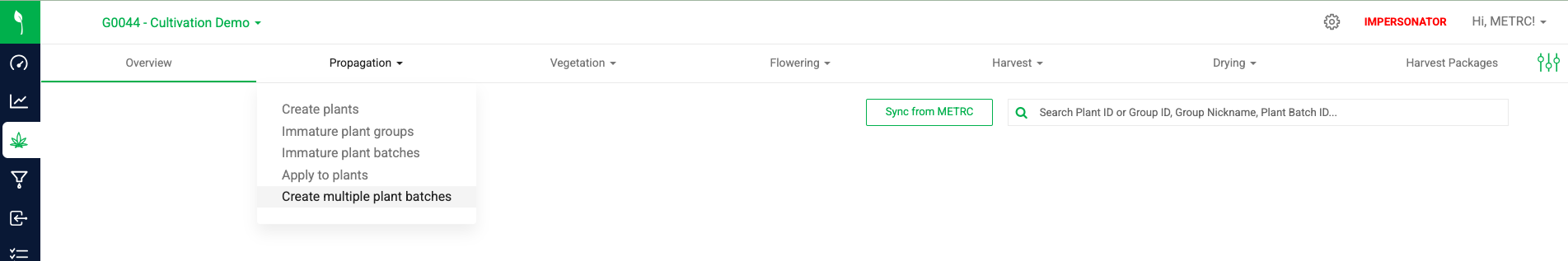 Grow/Create multiple plant batches