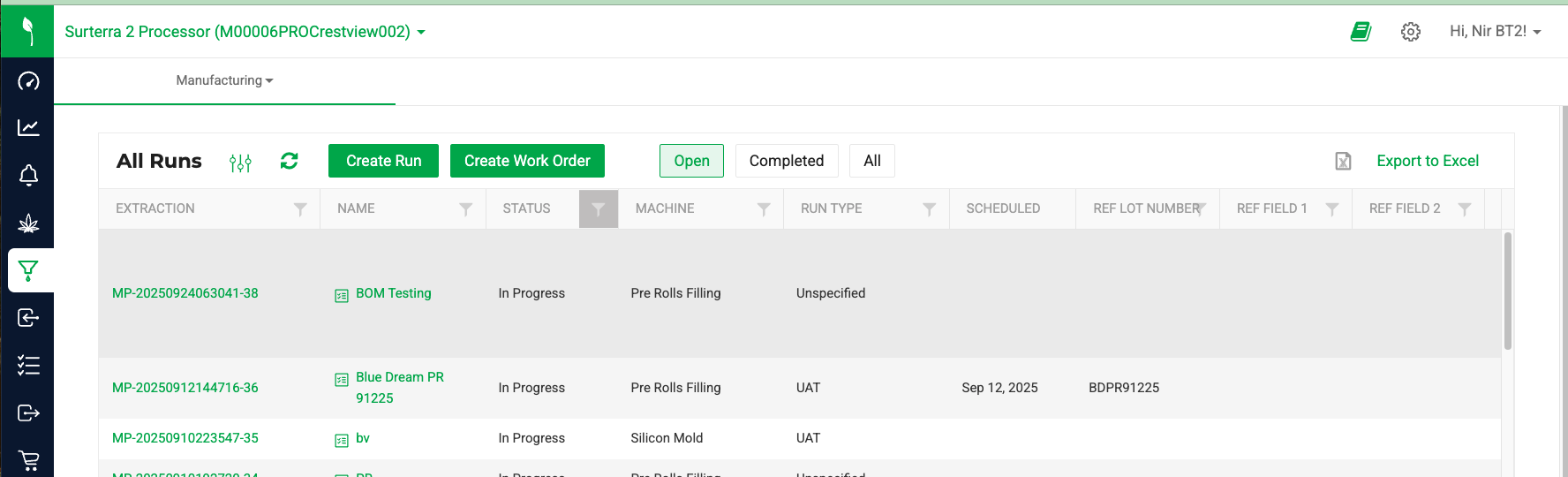 Create Work Order