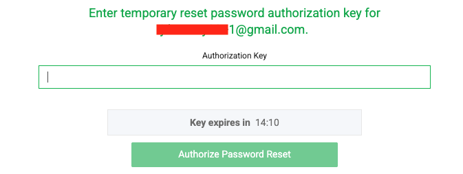 Reset / Forgot Password
